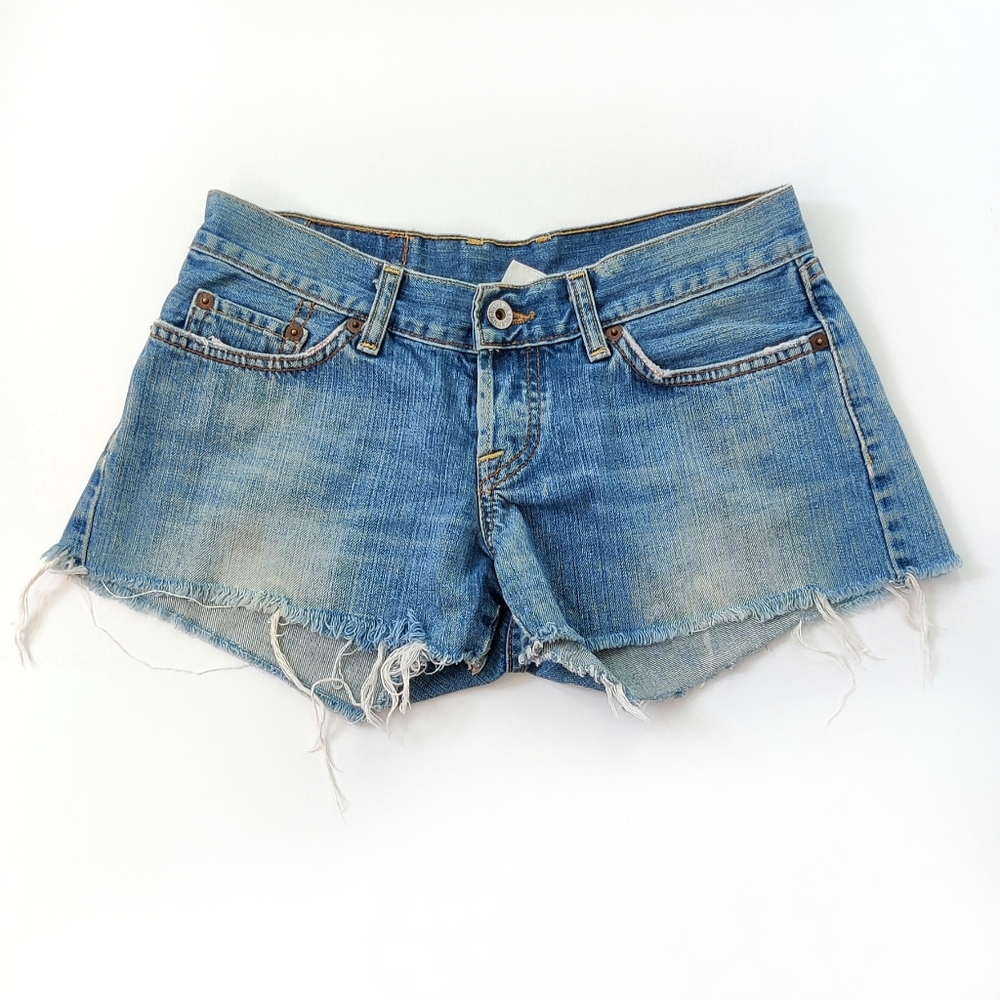 Lucky brand Dungarees women's shorts, size 4, dark wash.